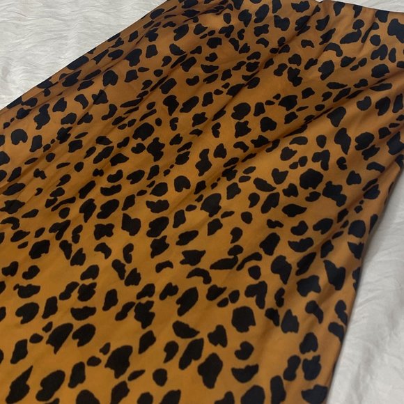 Urban Outfitters Cheetah Satin Midi Skirt - Picture 2 of 3